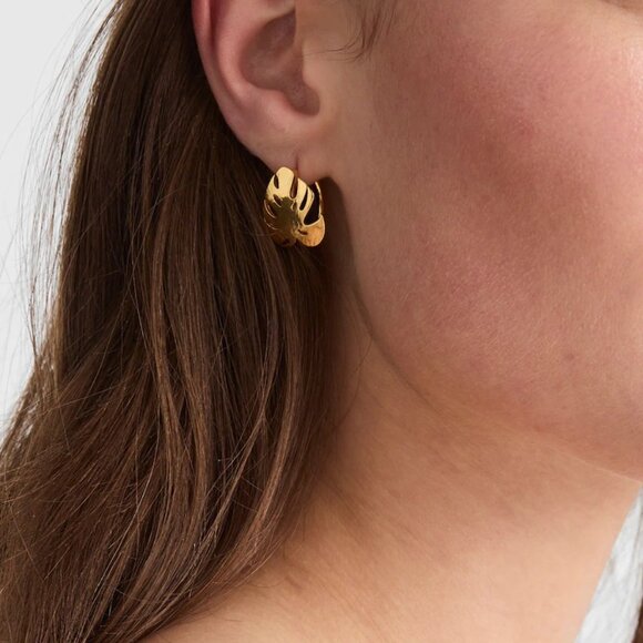 Madewell Monstera Hoop Earrings - Picture 2 of 2